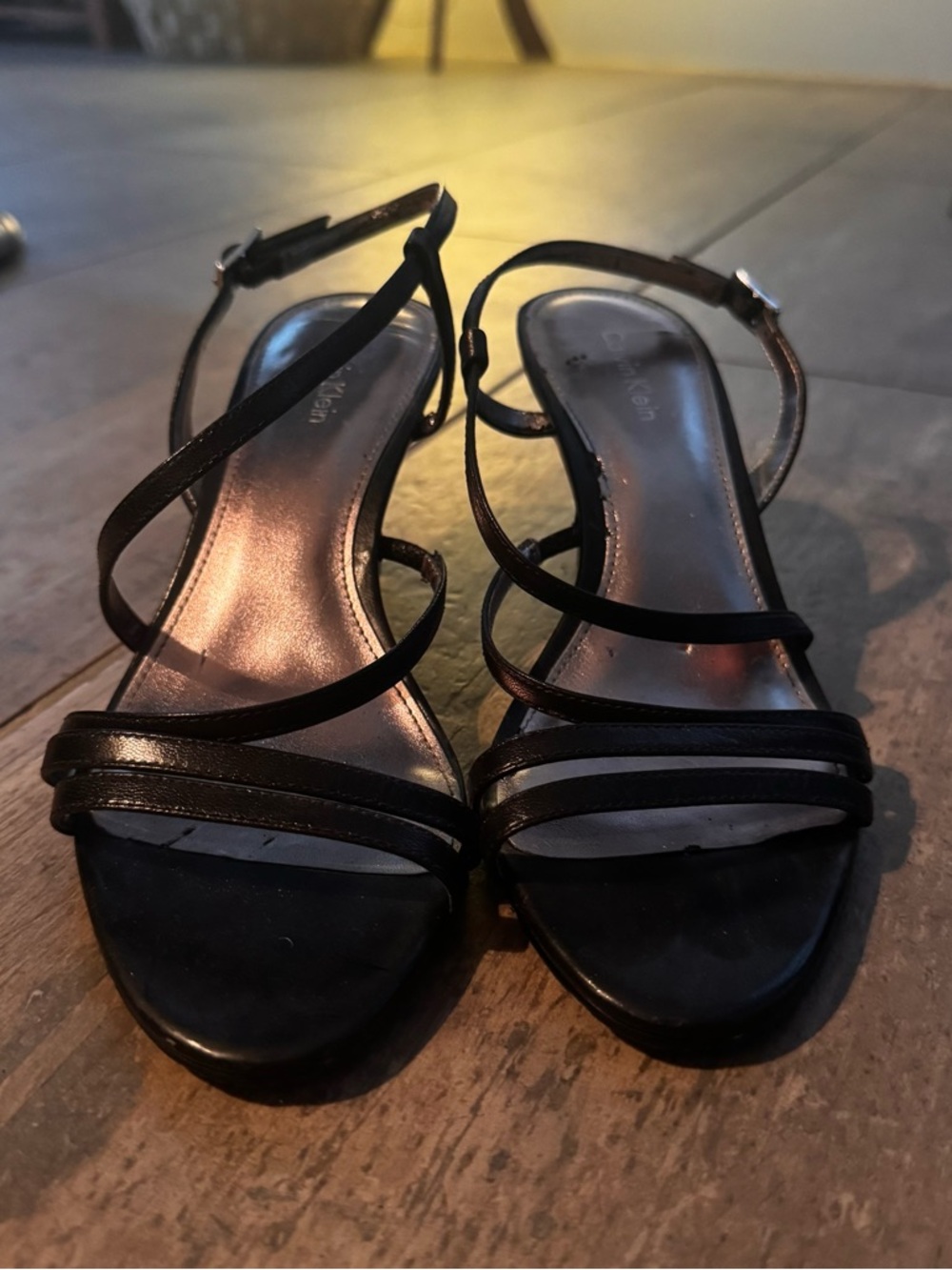 Black Strappy Women's Sandals - Calvin Klein
